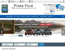 Tablet Screenshot of pinesford.com
